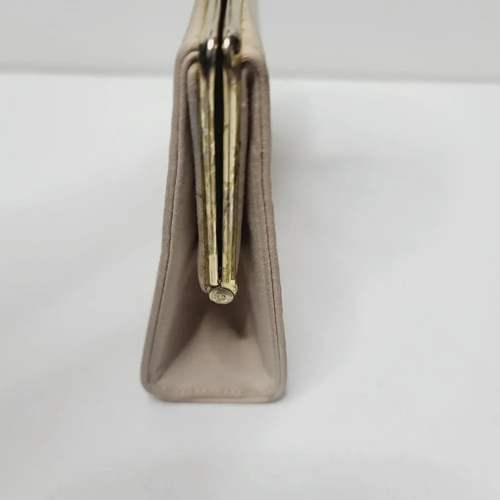 Vintage Classic Beige Neutral Structured Formal Evening Purse - Picture 3 of 16